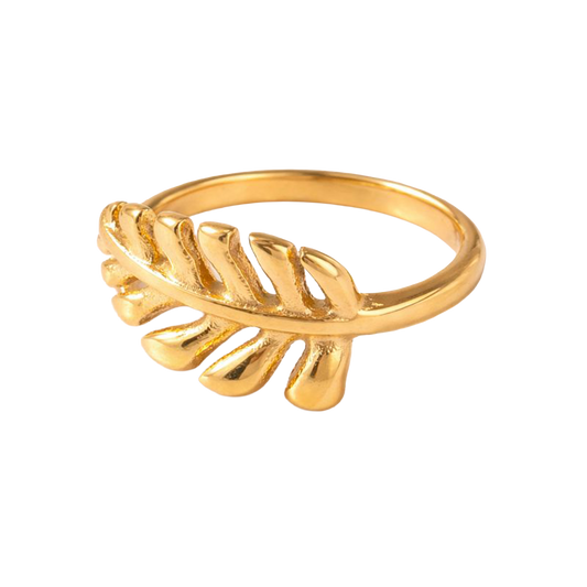 Golden Leaf Statement Ring