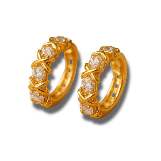 Gold Crystal Statement Earrings