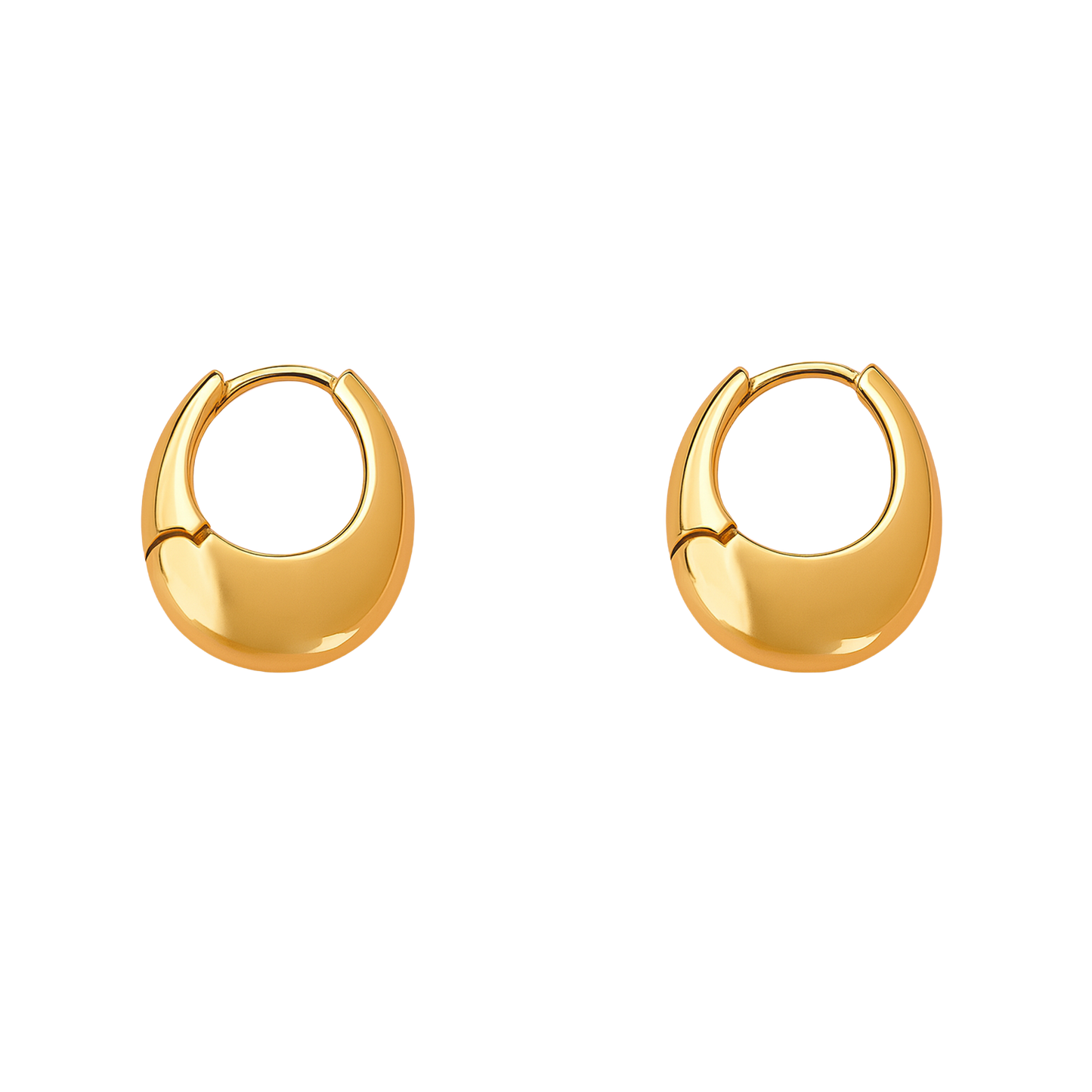 Liquid Crescent Hoop Earrings