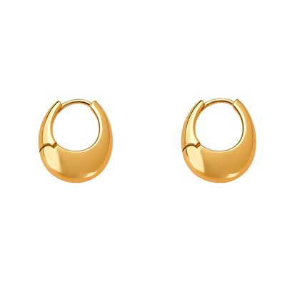 Liquid Crescent Hoop Earrings