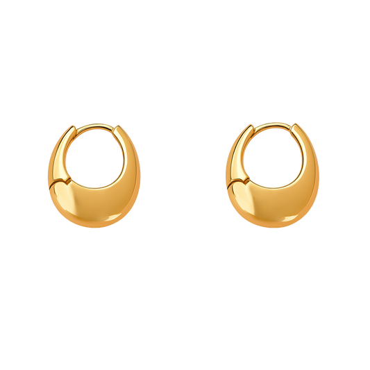 Liquid Crescent Hoop Earrings