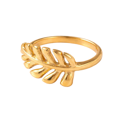 Golden Leaf Statement Ring