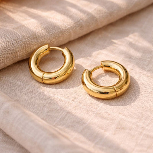 Classic Gold Huggie Hoop Earrings