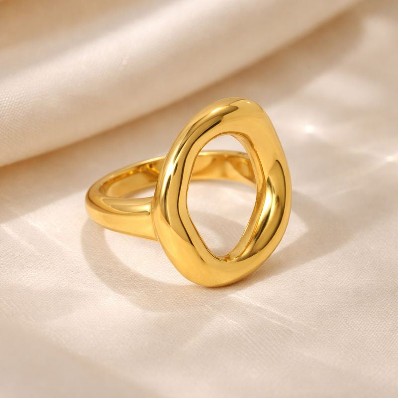 Sculpted Oval Statement Ring