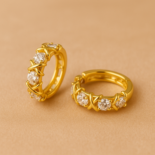 Gold Crystal Statement Earrings