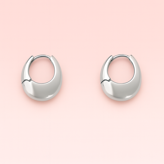 Liquid Crescent Hoop Earrings