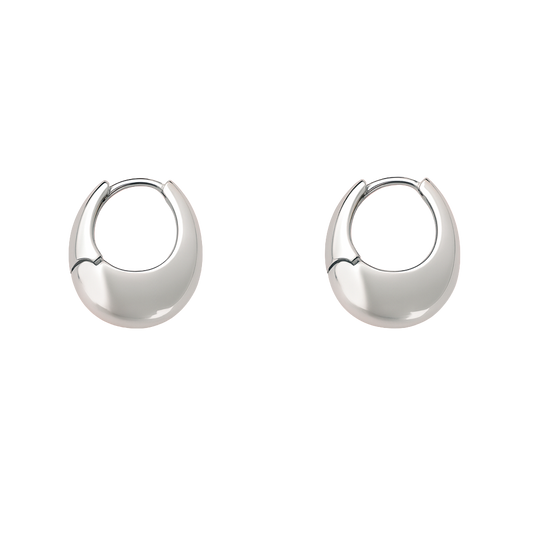 Liquid Crescent Hoop Earrings