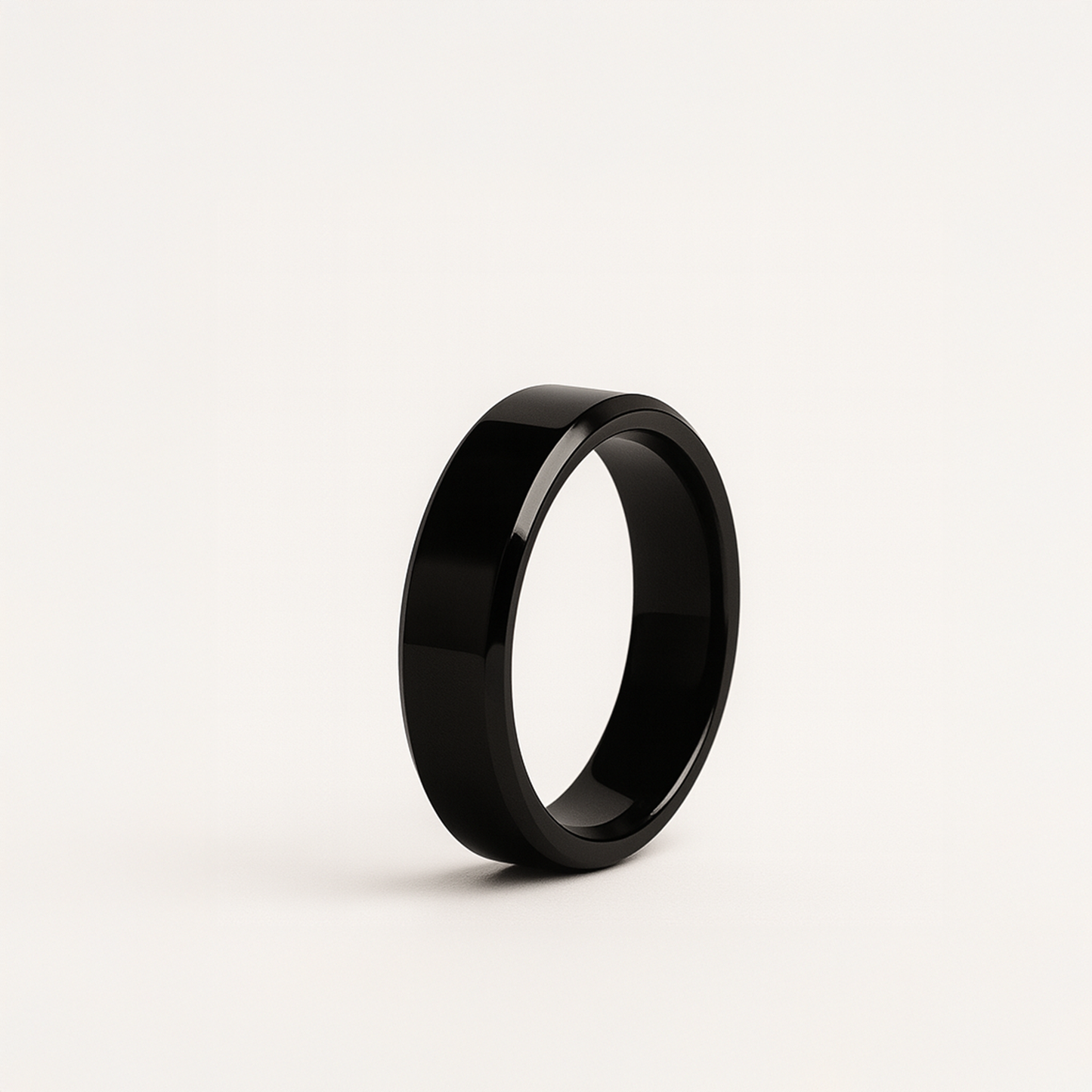 Minimalist Flat-Edge Band – Modern Stainless Ring