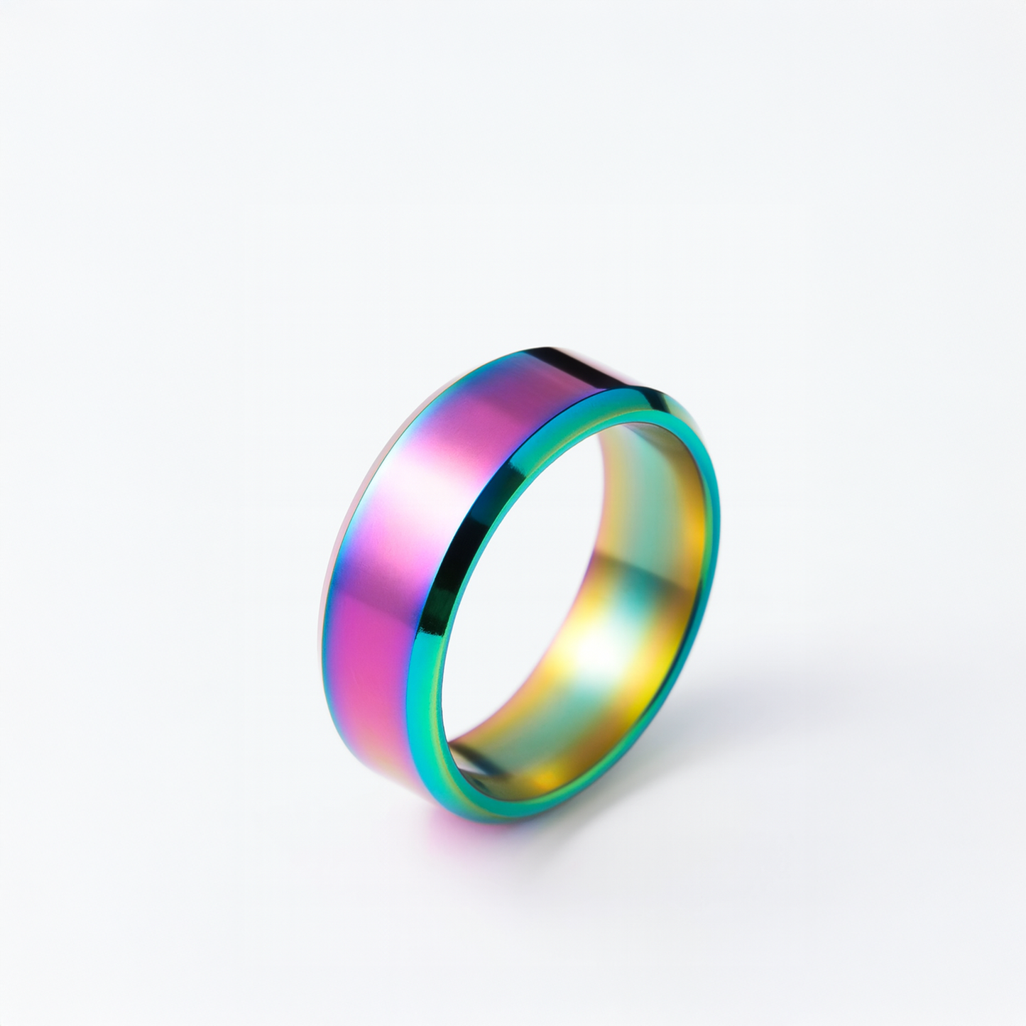Minimalist Flat-Edge Band – Modern Stainless Ring